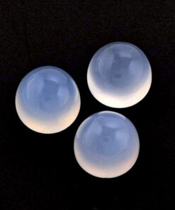 Natural Blue Chalcedony Smooth Round Cabochon