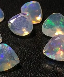 Natural Ethiopian Opal Faceted Heart Cut Gemstone