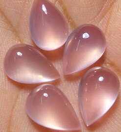 rose quartz pear cabochon