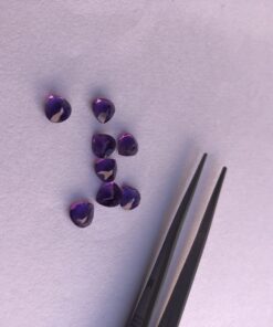 Natural African Amethyst Faceted Heart Cut Gemstone
