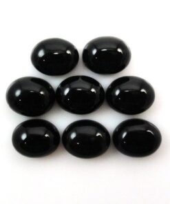 3x2mm Natural Black Onyx Oval Smooth Cabochon