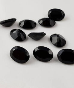 3x2mm Natural Black Spinel Oval Cut Gemstone