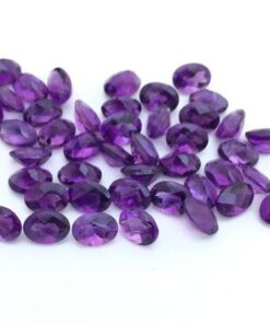 Natural African Amethyst Faceted Oval Cut Gemstone