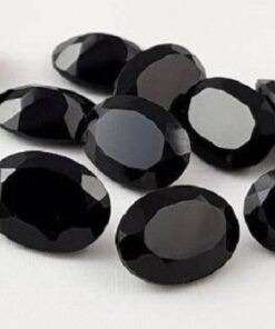 Natural Black Onyx Faceted Oval Cut Gemstone