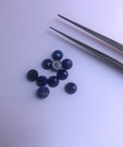 6mm Natural Lapis Lazuli Round Rose Cut Cabochon
