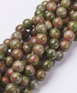 Shop 10mm Natural Unakite Smooth Round Beads