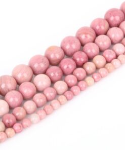 Shop 10mm Natural Pink Rhodonite Smooth Round Beads