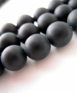 Shop 10mm Natural Black Onyx Matte Smooth Round Beads