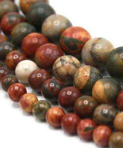 Shop 10mm Natural Picasso Jasper Smooth Round Beads
