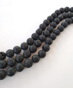 Shop 10mm Natural Lava Smooth Round Beads