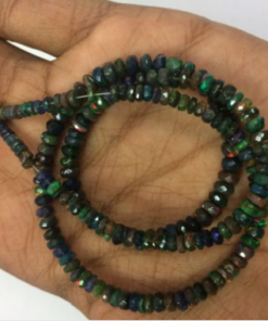 black opal rondelle beads