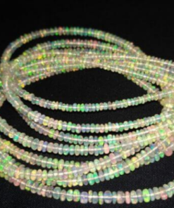Shop Natural Ethiopian Opal Smooth Rondelle Beads