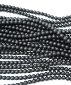 Shop 4mm Natural Black Onyx Matte Smooth Round Beads