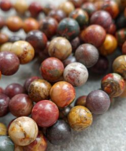 Shop 4mm Natural Picasso Jasper Smooth Round Beads