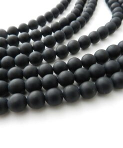 Shop 6mm Natural Black Onyx Matte Smooth Round Beads