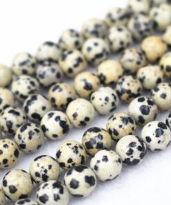 Shop 8mm Natural Dalmatian Jasper Smooth Round Beads