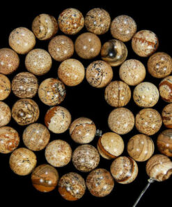 Shop 8mm Natural Picture Jasper Smooth Round Beads