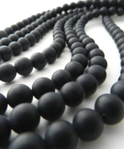Shop 8mm Natural Black Onyx Matte Smooth Round Beads