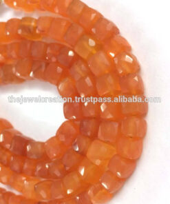 Shop Natural Carnelian Faceted Box Beads Strand