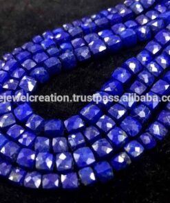 Shop Natural Lapis Lazuli Faceted Box Beads Strand
