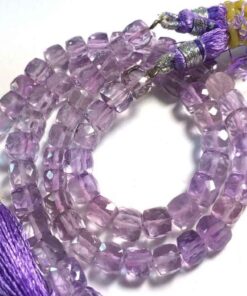 Shop Natural Pink Amethyst Faceted Box Beads Strand