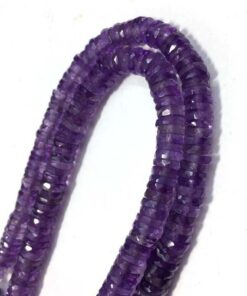 Shop African Amethyst Faceted Heishi Tyre Beads