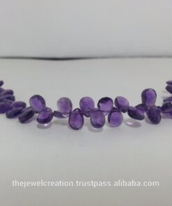 Shop African Amethyst Faceted Pear Beads Strand