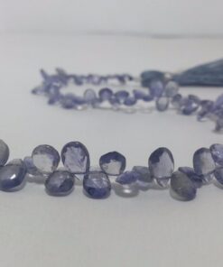 Shop Natural Iolite Faceted Pear Beads Strand