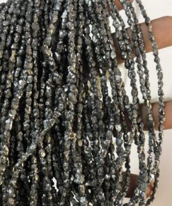 Shop AAA Black Diamond Rough Uncut Nuggets Beads Strand