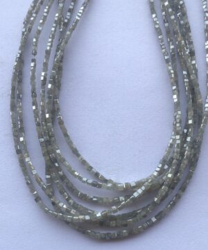 Shop AAA Gray Diamond Faceted Cube Box Beads Strand