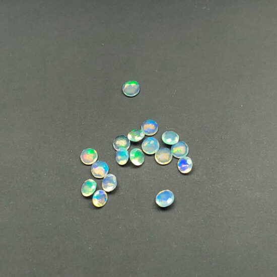 3mm Natural Ethiopian Opal Round Cut Gemstone