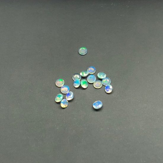 2mm Natural Ethiopian Opal Round Cut Gemstone