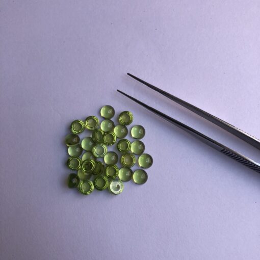 3mm Natural Peridot Smooth Round Cabochon