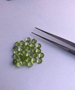 4mm Natural Peridot Smooth Round Cabochon