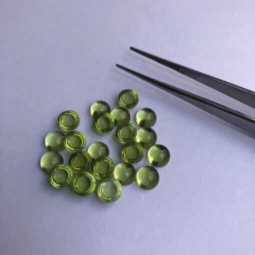 6mm Natural Peridot Smooth Round Cabochon