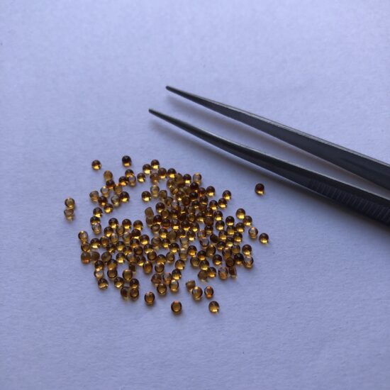 2mm Natural Citrine Smooth Round Cabochon