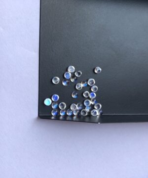 3mm Natural Rainbow Moonstone Round Cabochon