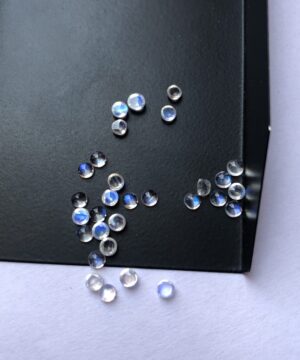 2mm Natural Rainbow Moonstone Round Cabochon