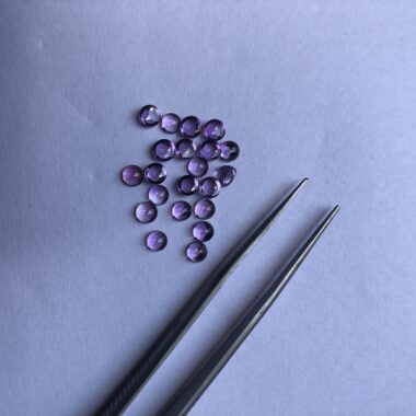 3mm Natural Amethyst Smooth Round Cabochon