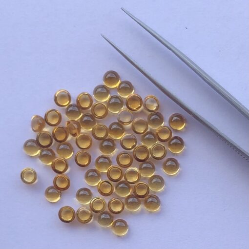 5mm Natural Citrine Smooth Round Cabochon