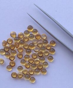 6mm Natural Citrine Smooth Round Cabochon