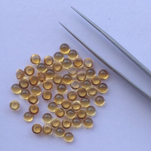 6mm Natural Citrine Smooth Round Cabochon