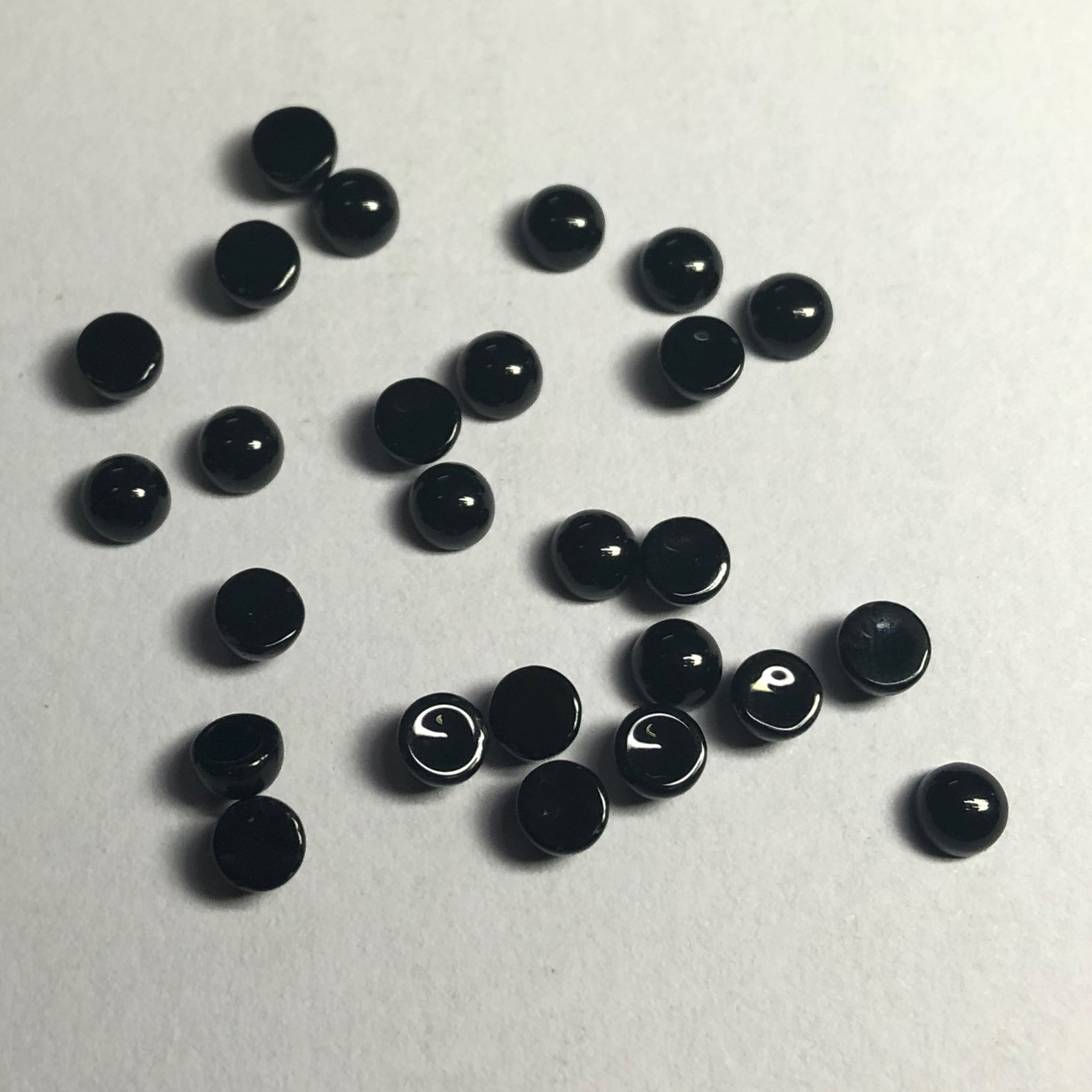 5mm Natural Black Onyx Smooth Round Cabochon | Get FREE SHIPPING