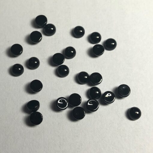 6mm Natural Black Onyx Smooth Round Cabochon