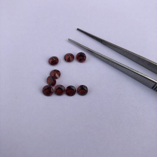 6mm Natural Red Garnet Round Cut Gemstone
