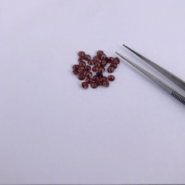 2mm Natural Red Garnet Round Cut Gemstone