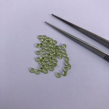2mm Natural Peridot Faceted Round Cut Gemstone