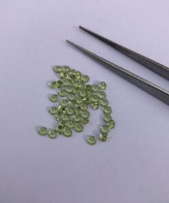 2mm Natural Peridot Faceted Round Cut Gemstone