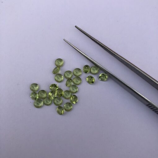 5mm Natural Peridot Faceted Round Cut Gemstone