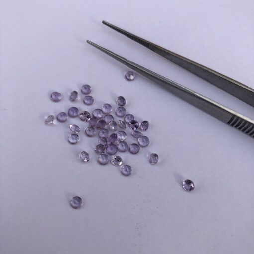 2mm Natural Amethyst Faceted Round Cut Gemstone